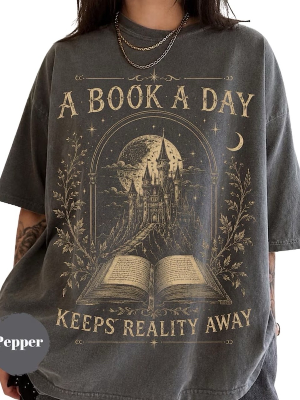 Comfort Colors Pepper A Book A Day Graphic Tee
